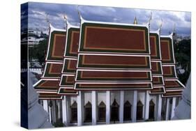 Thailand, Bangkok, Wat Rajanaddaran Temple, Architectural Detail-null-Stretched Canvas