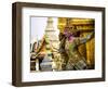 Thailand, Bangkok, Yaksha at Wat Phra Kaeo The Grand Palace-Terry Eggers-Framed Photographic Print