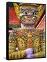 Thailand, Bangkok, Yaksha at Wat Phra Kaeo The Grand Palace-Terry Eggers-Framed Stretched Canvas