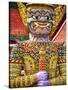 Thailand, Bangkok, Yaksha at Wat Phra Kaeo The Grand Palace-Terry Eggers-Stretched Canvas