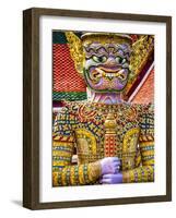 Thailand, Bangkok, Yaksha at Wat Phra Kaeo The Grand Palace-Terry Eggers-Framed Photographic Print