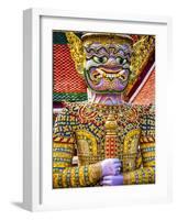 Thailand, Bangkok, Yaksha at Wat Phra Kaeo The Grand Palace-Terry Eggers-Framed Photographic Print