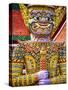 Thailand, Bangkok, Yaksha at Wat Phra Kaeo The Grand Palace-Terry Eggers-Stretched Canvas