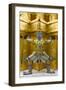 Thailand, Bangkok. Yaksha, demons, guard one of the golden chedi at Wat Phra Kaew.-Brenda Tharp-Framed Photographic Print