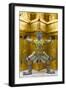 Thailand, Bangkok. Yaksha, demons, guard one of the golden chedi at Wat Phra Kaew.-Brenda Tharp-Framed Photographic Print