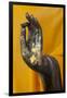 Thailand. Buddha Statue hand with gold leaf tokens.-Brenda Tharp-Framed Photographic Print