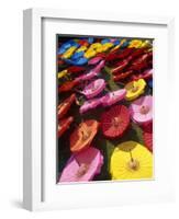 Thailand, Chiang Mai, Borsang Umbrella Village, Umbrellas-Steve Vidler-Framed Photographic Print