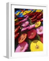 Thailand, Chiang Mai, Borsang Umbrella Village, Umbrellas-Steve Vidler-Framed Photographic Print