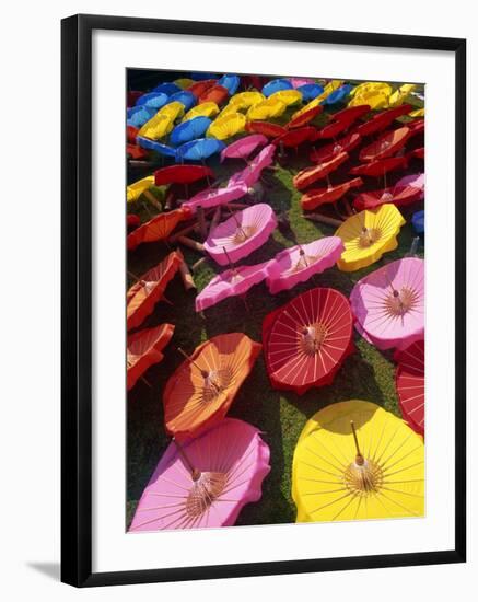 Thailand, Chiang Mai, Borsang Umbrella Village, Umbrellas-Steve Vidler-Framed Photographic Print