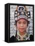 Thailand, Chiang Mai, Chiang Mai Flower Festival, Akha Hilltribe Girl-Steve Vidler-Framed Stretched Canvas