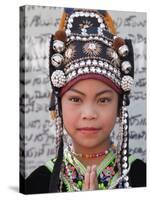 Thailand, Chiang Mai, Chiang Mai Flower Festival, Akha Hilltribe Girl-Steve Vidler-Stretched Canvas