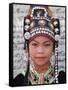 Thailand, Chiang Mai, Chiang Mai Flower Festival, Akha Hilltribe Girl-Steve Vidler-Framed Stretched Canvas