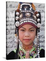 Thailand, Chiang Mai, Chiang Mai Flower Festival, Akha Hilltribe Girl-Steve Vidler-Stretched Canvas