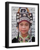 Thailand, Chiang Mai, Chiang Mai Flower Festival, Akha Hilltribe Girl-Steve Vidler-Framed Photographic Print