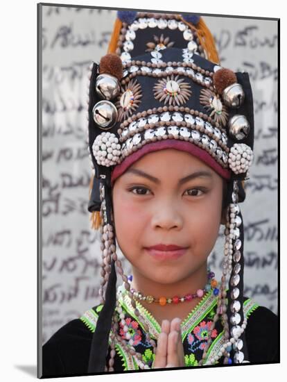 Thailand, Chiang Mai, Chiang Mai Flower Festival, Akha Hilltribe Girl-Steve Vidler-Mounted Photographic Print