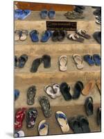 Thailand, Chiang Mai, Shoes Outside a Temple-Steve Vidler-Mounted Photographic Print