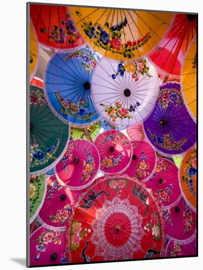 Thailand, Chiang Mai, Umbrella Display at Borsang Village-Steve Vidler-Mounted Photographic Print