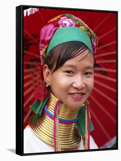 Thailand, Chiang Rai, Long Neck Karen Hilltribe, Long Neck Woman-Steve Vidler-Framed Stretched Canvas