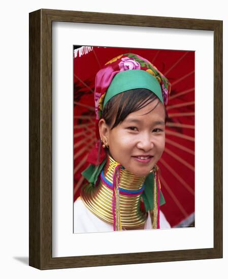 Thailand, Chiang Rai, Long Neck Karen Hilltribe, Long Neck Woman-Steve Vidler-Framed Photographic Print