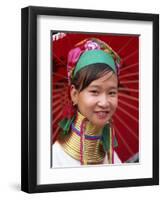 Thailand, Chiang Rai, Long Neck Karen Hilltribe, Long Neck Woman-Steve Vidler-Framed Photographic Print