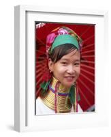 Thailand, Chiang Rai, Long Neck Karen Hilltribe, Long Neck Woman-Steve Vidler-Framed Photographic Print