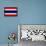 Thailand Flag Design with Wood Patterning - Flags of the World Series-Philippe Hugonnard-Framed Stretched Canvas displayed on a wall
