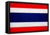 Thailand Flag Design with Wood Patterning - Flags of the World Series-Philippe Hugonnard-Framed Stretched Canvas