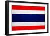 Thailand Flag Design with Wood Patterning - Flags of the World Series-Philippe Hugonnard-Framed Art Print