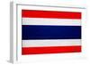 Thailand Flag Design with Wood Patterning - Flags of the World Series-Philippe Hugonnard-Framed Art Print