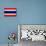 Thailand Flag Design with Wood Patterning - Flags of the World Series-Philippe Hugonnard-Mounted Art Print displayed on a wall
