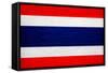 Thailand Flag Design with Wood Patterning - Flags of the World Series-Philippe Hugonnard-Framed Stretched Canvas