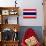 Thailand Flag Design with Wood Patterning - Flags of the World Series-Philippe Hugonnard-Art Print displayed on a wall