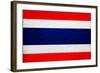 Thailand Flag Design with Wood Patterning - Flags of the World Series-Philippe Hugonnard-Framed Art Print