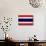 Thailand Flag Design with Wood Patterning - Flags of the World Series-Philippe Hugonnard-Mounted Art Print displayed on a wall