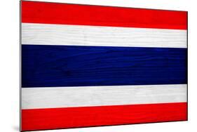 Thailand Flag Design with Wood Patterning - Flags of the World Series-Philippe Hugonnard-Mounted Art Print