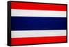 Thailand Flag Design with Wood Patterning - Flags of the World Series-Philippe Hugonnard-Framed Stretched Canvas