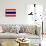 Thailand Flag Design with Wood Patterning - Flags of the World Series-Philippe Hugonnard-Art Print displayed on a wall