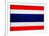 Thailand Flag Design with Wood Patterning - Flags of the World Series-Philippe Hugonnard-Framed Art Print