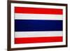 Thailand Flag Design with Wood Patterning - Flags of the World Series-Philippe Hugonnard-Framed Art Print