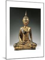 Thailand, Gilded Bronze Statue of Buddha-null-Mounted Giclee Print