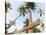 Thailand, Ko Samui, Chaweng Beach, Sign on Palm Tree-Shaun Egan-Stretched Canvas