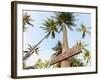 Thailand, Ko Samui, Chaweng Beach, Sign on Palm Tree-Shaun Egan-Framed Photographic Print