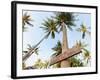 Thailand, Ko Samui, Chaweng Beach, Sign on Palm Tree-Shaun Egan-Framed Photographic Print