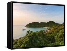 Thailand, Ko Samui, Silver Beach at Sunset-Shaun Egan-Framed Stretched Canvas