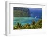 Thailand, Krabi Province, Ko Phi Phi Don Island, View of Ao Ton Sai and Ao Lo Dalam beaches-Michele Falzone-Framed Photographic Print