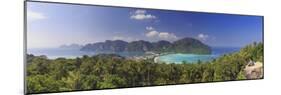 Thailand, Krabi Province, Ko Phi Phi Don Island, View of Ao Ton Sai and Ao Lo Dalam beaches-Michele Falzone-Mounted Photographic Print