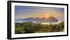 Thailand, Krabi Province, Ko Phi Phi Don Island, View of Ao Ton Sai and Ao Lo Dalam beaches-Michele Falzone-Framed Photographic Print