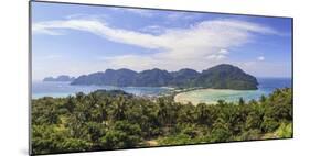 Thailand, Krabi Province, Ko Phi Phi Don Island, View of Ao Ton Sai and Ao Lo Dalam beaches-Michele Falzone-Mounted Photographic Print