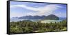 Thailand, Krabi Province, Ko Phi Phi Don Island, View of Ao Ton Sai and Ao Lo Dalam beaches-Michele Falzone-Framed Stretched Canvas