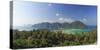 Thailand, Krabi Province, Ko Phi Phi Don Island, View of Ao Ton Sai and Ao Lo Dalam beaches-Michele Falzone-Stretched Canvas